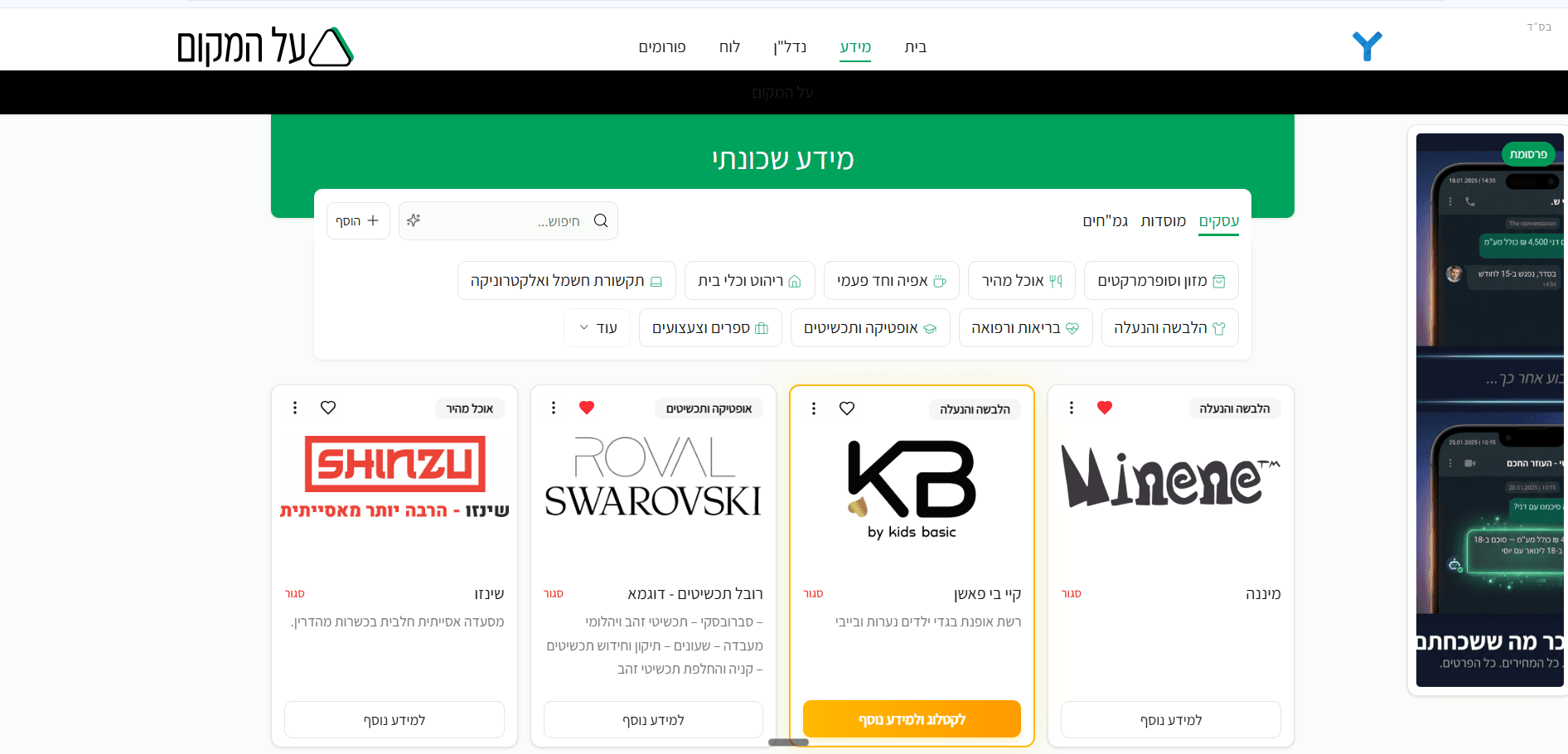 על המקום
